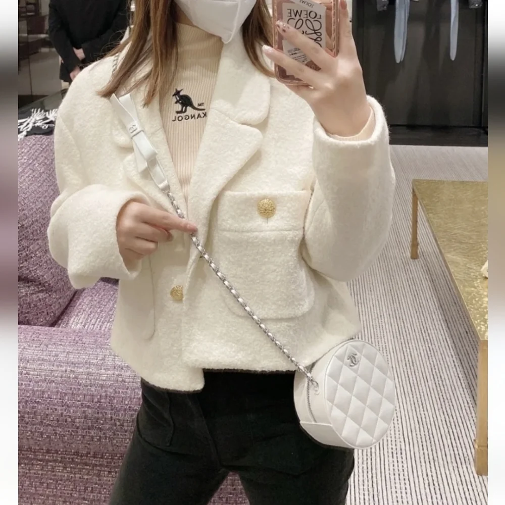 NWT Zara * Textured Cropped Blazer size XL XXL